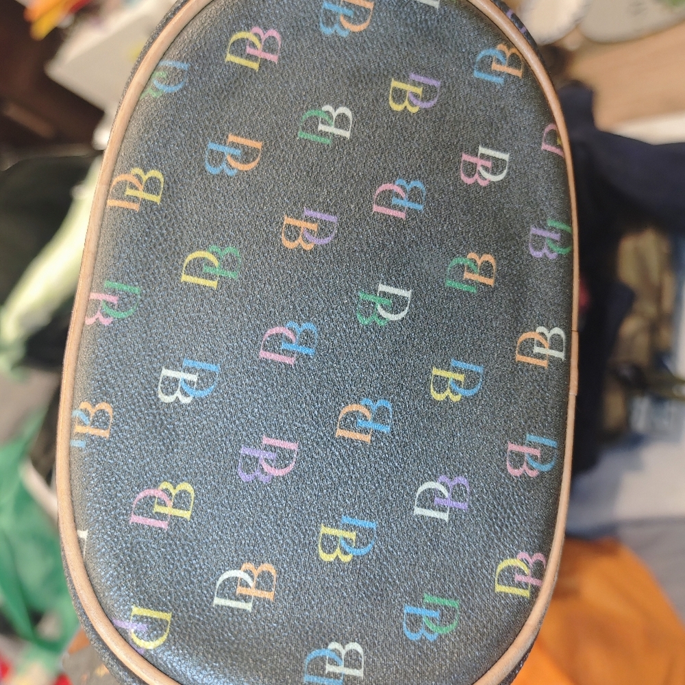 Dooney & Bourke Black Hobo Bag with Multicolor Monogram Logo - Picture 6 of 6